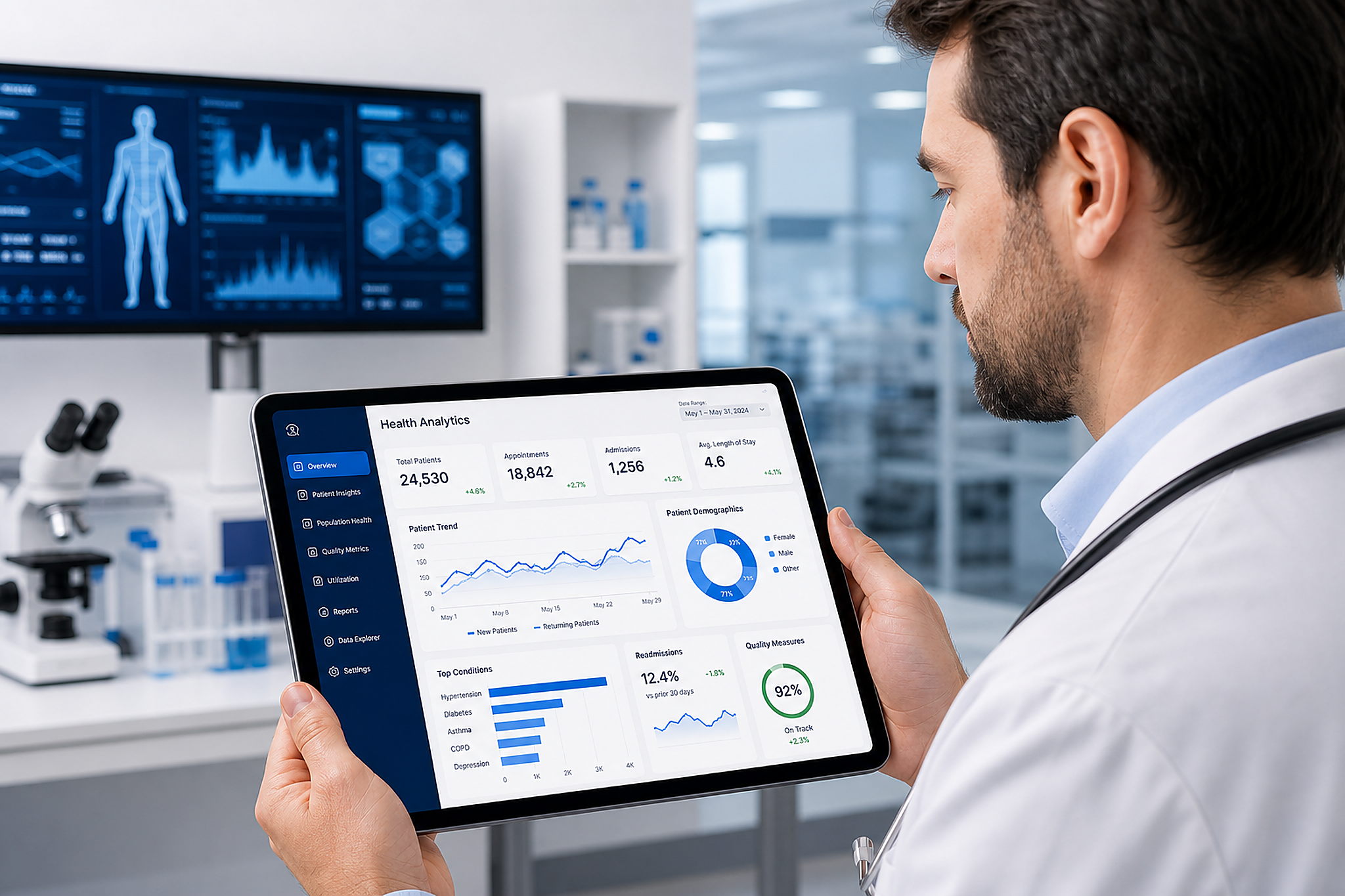 Team reviewing analytics dashboards