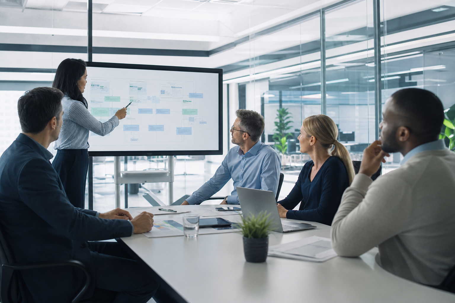 AVYRION leadership team in a strategy meeting